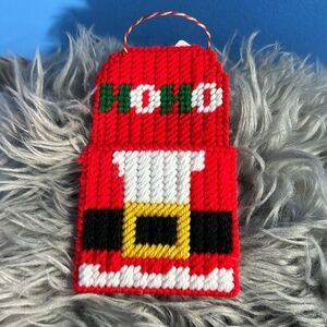 Santa Gift Card Holder Ornament – Ho Ho Ho Christmas, Handmade Holiday Gift